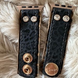 Genuine, leather size, small, or extra small watchband for iPhone watch